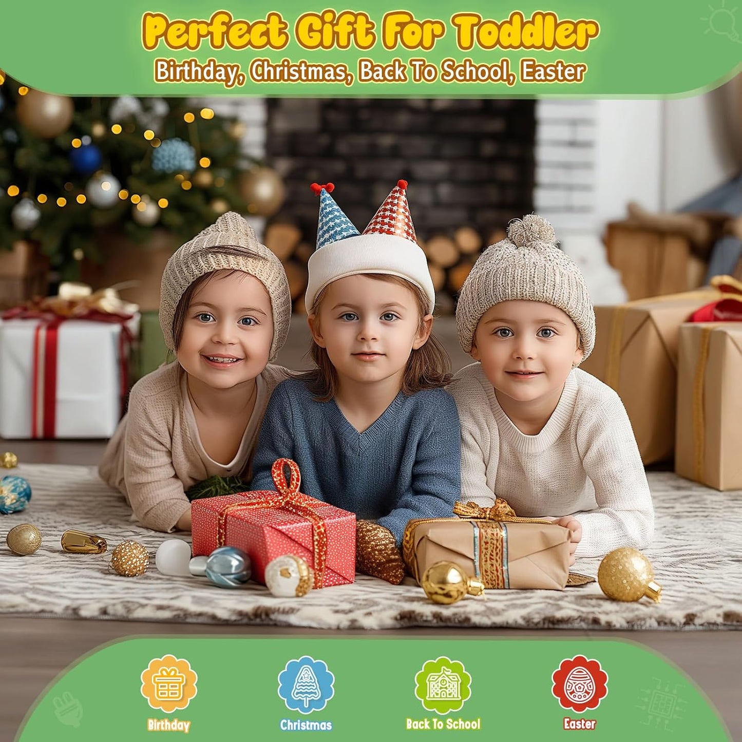 Montessori Busy Board with Lights and Switches for Toddlers