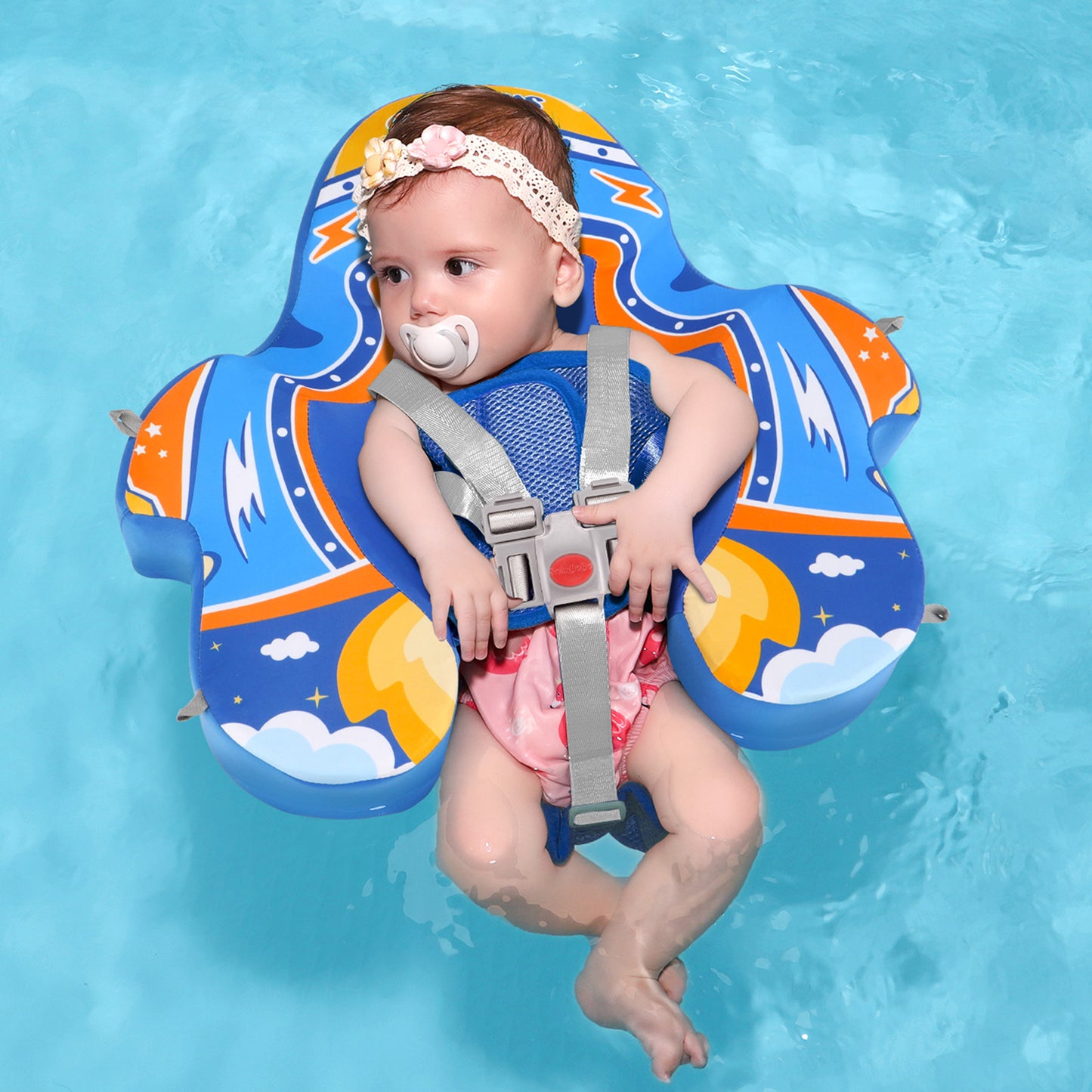 Swimbobo Non-Inflatable Baby Float with Canopy (4-48 Months)