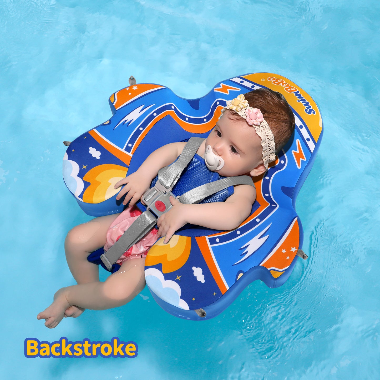 Swimbobo Non-Inflatable Baby Float with Canopy (4-48 Months)