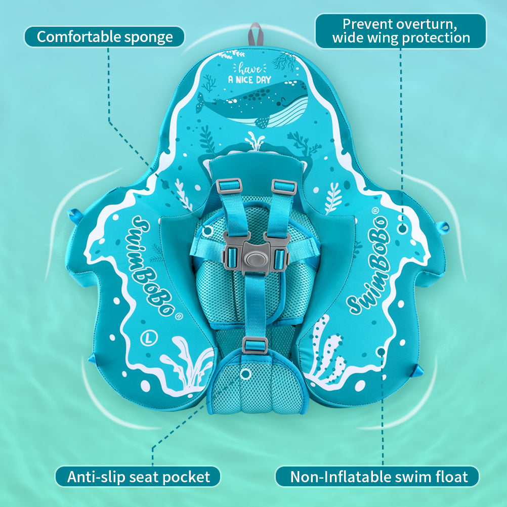 Swimbobo Non-inflatable Baby Float with Canopy (4 Months - 48 Months)
