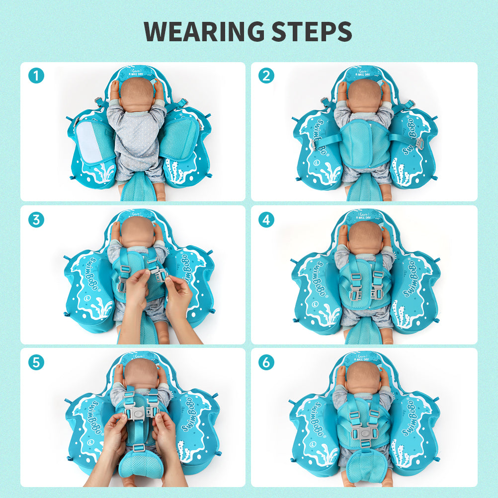 Swimbobo Non-inflatable Baby Float with Canopy (4 Months - 48 Months)