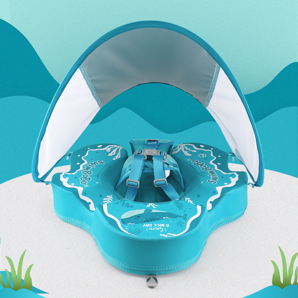 Swimbobo Non-inflatable Baby Float with Canopy (4 Months - 48 Months)