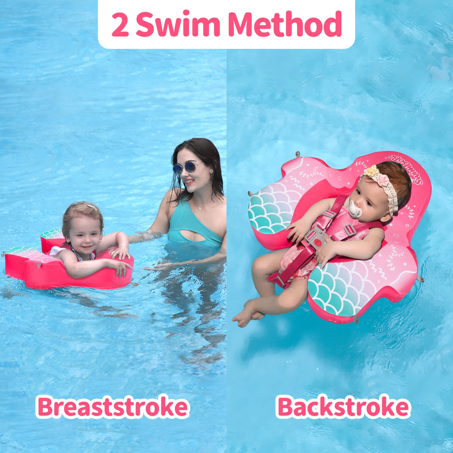 Swimbobo Non-Inflatable Baby Float with Canopy (4-48 Months)