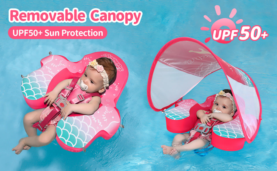 Swimbobo Non-Inflatable Baby Float with Canopy (4-48 Months)
